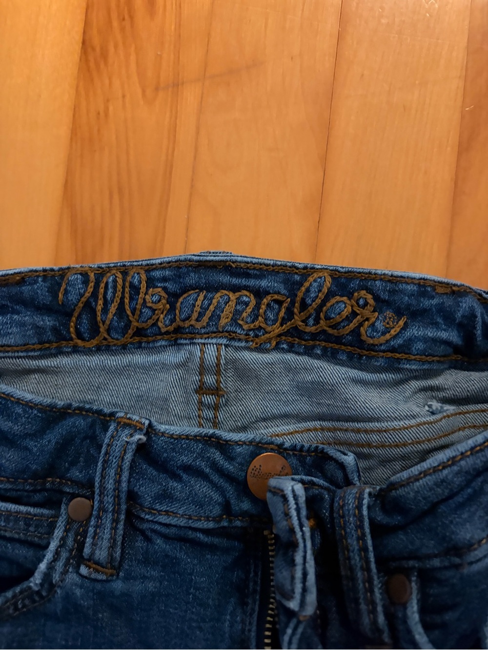 Wrangler Dark Blue Women's Flare Jeans - Picture 2 of 4